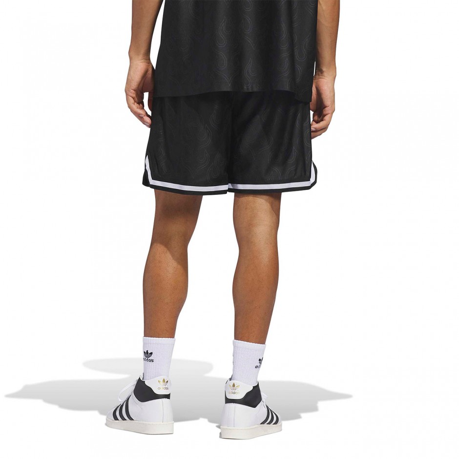 Ανδρική Βερμούδα Μαύρη - adidas Originals Basketball Flame