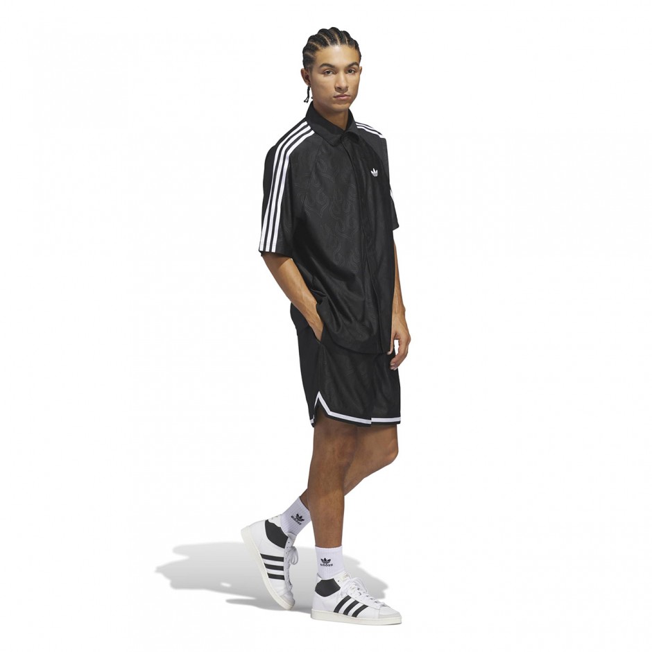 Ανδρική Βερμούδα Μαύρη - adidas Originals Basketball Flame