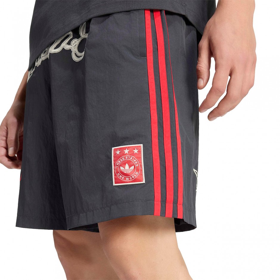 Ανδρική Βερμούδα Μαύρη - adidas Originals One World Graphic