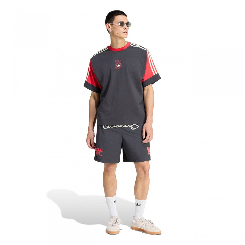 Ανδρική Βερμούδα Μαύρη - adidas Originals One World Graphic