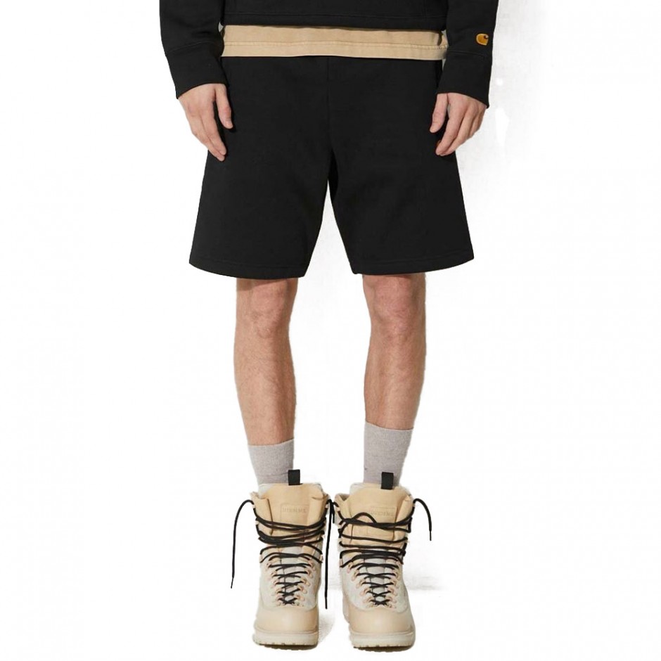Carhartt WIP Chase Sweat Μαύρο - Ανδρική Βερμούδα