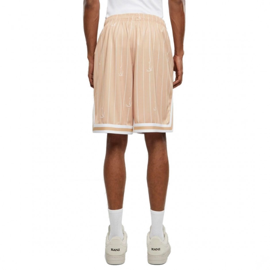 Ανδρική Βερμούδα Μπεζ - Karl Kani Small Varsity Logo Pinstripe