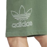 Ανδρικό Βερμούδα Πράσινη - adidas Originals Adicolor Outline Trefoil  Εικόνα 1