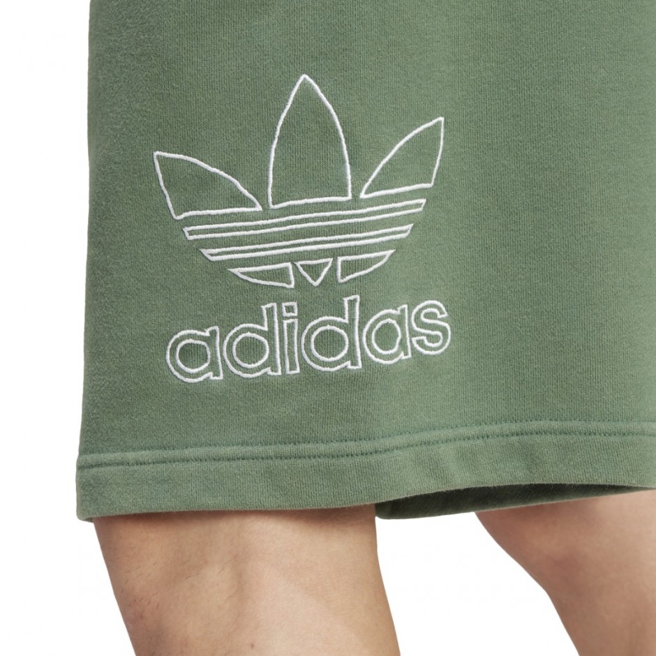 Ανδρικό Βερμούδα Πράσινη - adidas Originals Adicolor Outline Trefoil 