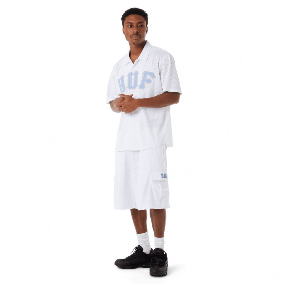 Ανδρική Βερμούδα Λευκή - HUF Arch Mesh Cargo