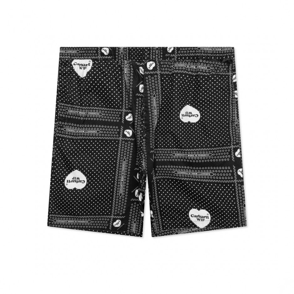 Ανδρική Βερμούδα Μαύρη - Carhartt WIP Heart Bandana 