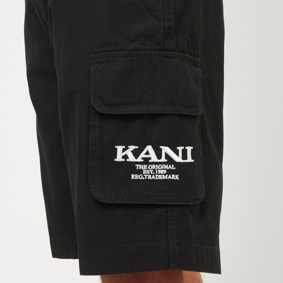 Ανδρική Βερμούδα Cargo Μαύρη - Karl Kani Retro Washed