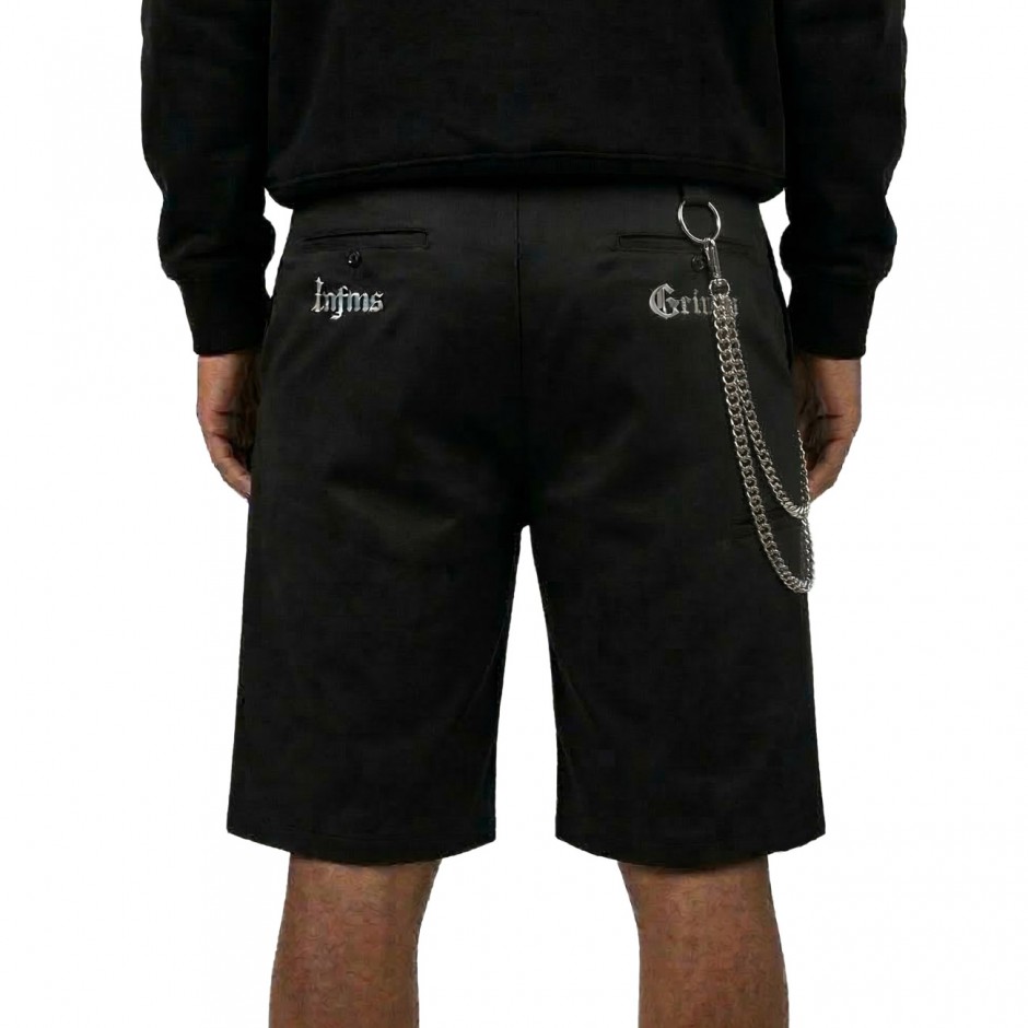 Unisex Shorts Black - Grimey Chief Watcher Loose