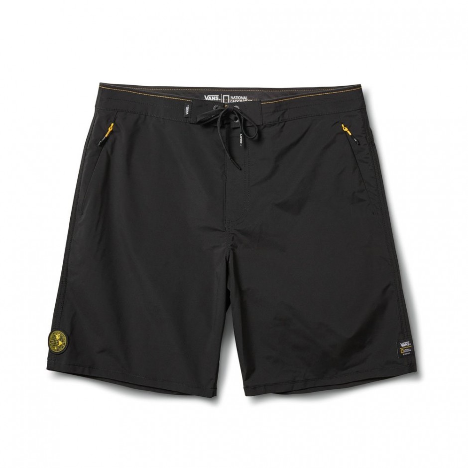 VANS X NATIONAL GEOGRAPHIC VOYAGE TRUNK BOARDSHORTS VA3HV2YQP-YQP Black