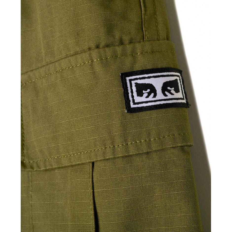 OBEY EASY RIPSTOP CARGO SHORT 172120077-GRN Χακί