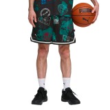 Ανδρική Βερμούδα Μπάσκετ Μαύρη - PUMA Around The World Dylan Εικόνα 