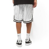 KARL KANI KK SMALL SIGNATURE PINSTRIPE MESH SHORTS KM-PS011-002-02-WHITE/BLACK White Image 0
