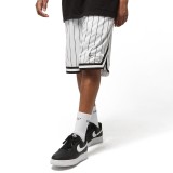 KARL KANI KK SMALL SIGNATURE PINSTRIPE MESH SHORTS KM-PS011-002-02-WHITE/BLACK White Image 