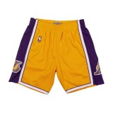 Ανδρική Βερμούδα NBA Κίτρινη - Mitchell & Ness Los Angeles Lakers 2009-2010 Swingman Εικόνα 