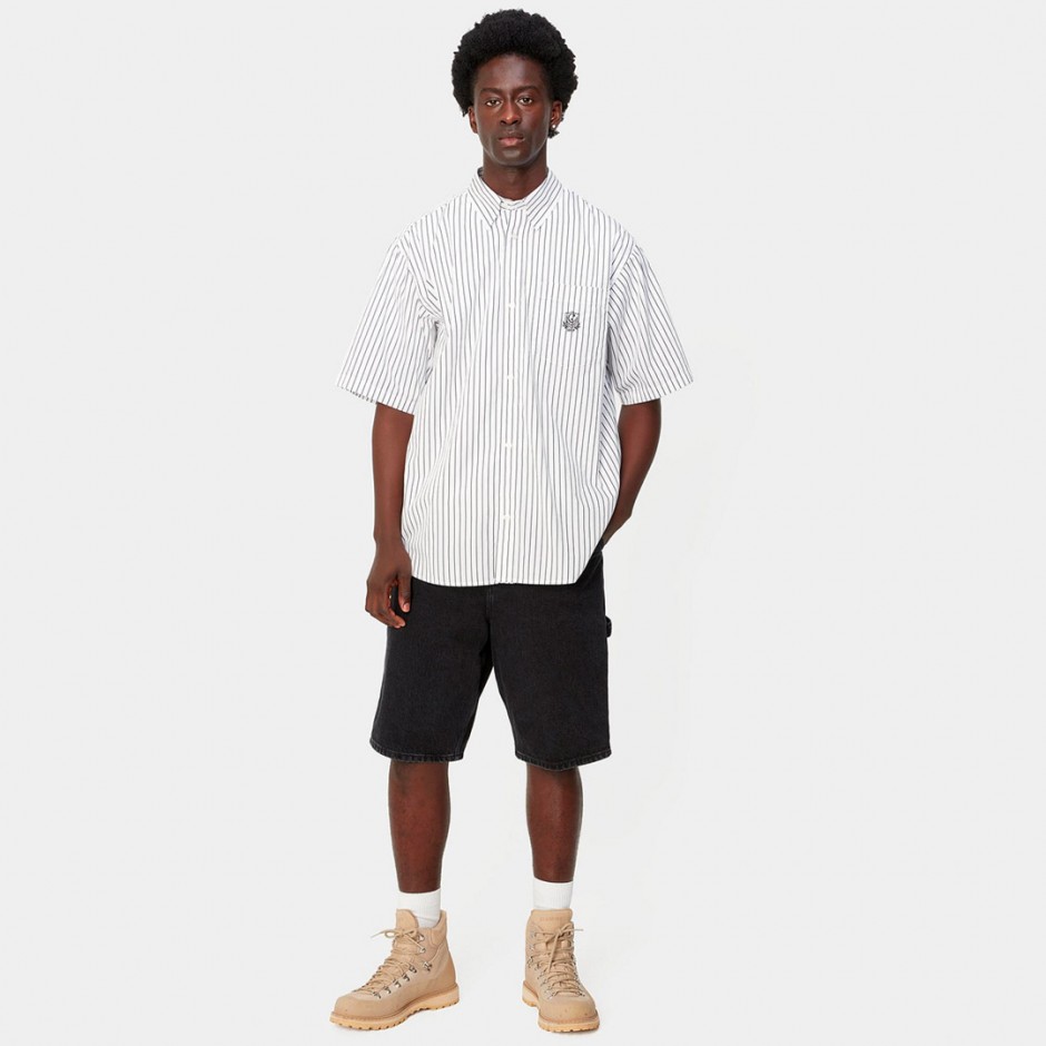 Ανδρική Βερμούδα Τζιν Μαύρη - Carhartt WIP Single Knee