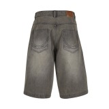 Ανδρική Τζιν Βερμούδα Γκρι - Karl Kani OG Washed Relaxed Εικόνα 0