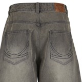 Ανδρική Τζιν Βερμούδα Γκρι - Karl Kani OG Washed Relaxed Εικόνα 1