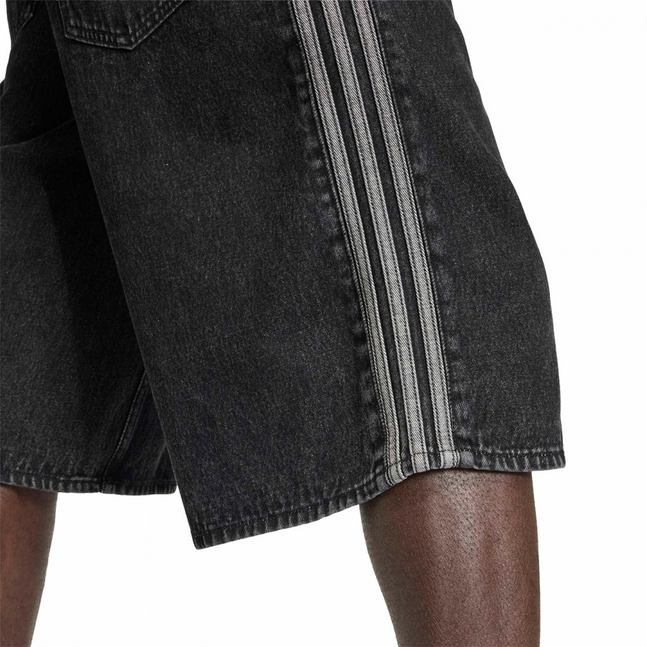 Ανδρική Τζιν Βερμούδα Μαύρη - adidas Originals Adicolor Firebird Denim