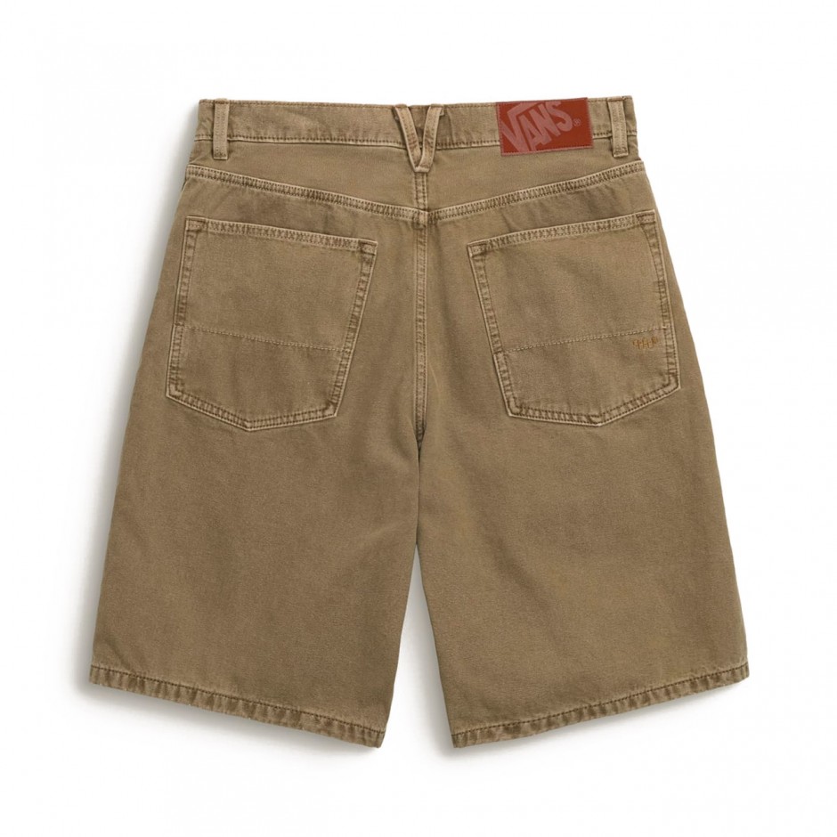 Men's Denim Shorts Κhaki - Vans Premium Check-5 Baggy Denim 