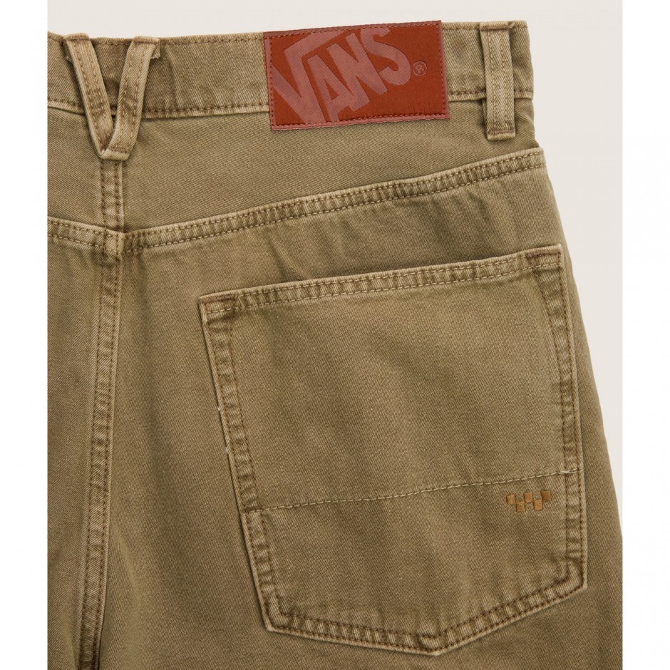 Men's Denim Shorts Κhaki - Vans Premium Check-5 Baggy Denim 