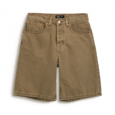 Men's Denim Shorts Κhaki - Vans Premium Check-5 Baggy Denim 