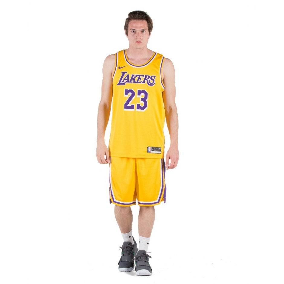 Ανδρική Βερμούδα NBA Κίτρινη - Nike Los Angeles Lakers Icon Edition Swingman