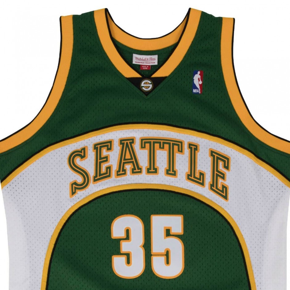 Men's NBA Jersey Green - Mitchell & Ness Kevin Durant Seattle Supersonics 2007-2008 Road Swingman