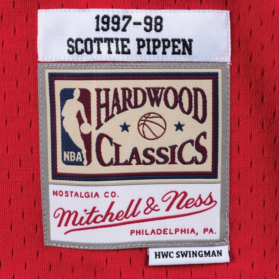 Men's NBA Jersey Red - Mitchell & Ness Scottie Pippen Chicago Bulls 1997-1998 Road Swingman