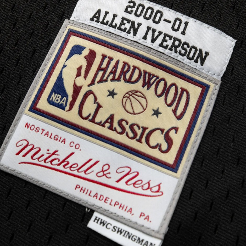 Men's NBA Jersey Black - Mitchell & Ness Allen Iverson Philadelphia 76ers 2000-01 Road Swingman