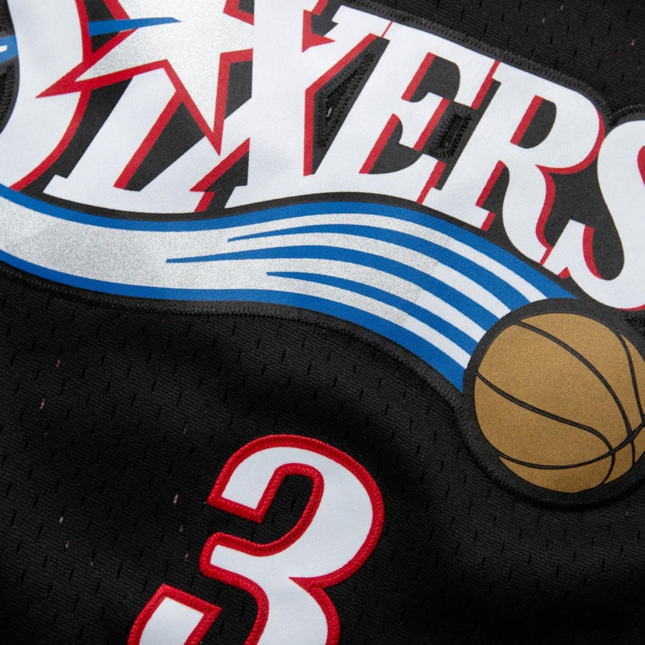 Men's NBA Jersey Black - Mitchell & Ness Allen Iverson Philadelphia 76ers 2000-01 Road Swingman