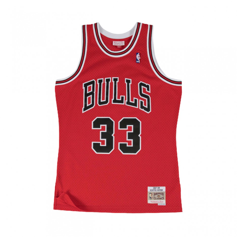 Men's NBA Jersey Red - Mitchell & Ness Scottie Pippen Chicago Bulls 1997-1998 Road Swingman