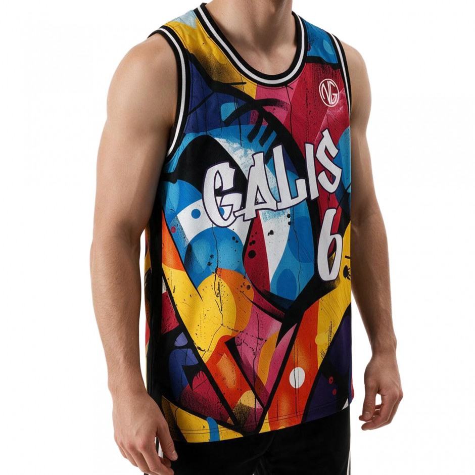 Men's Basketball Jersey Colorful - Nick Galis 'The Legend'