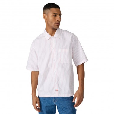 Men's Shirt White - Dickies Venedocia Stripe