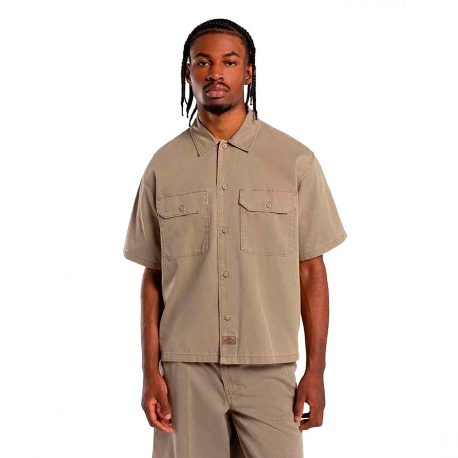 Ανδρικό Πουκάμισο Μπεζ - Dickies Unionville Work S/S