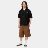 CARHARTT WIP S/S LINK SCRIPT SHIRT I033026-0D2XX Black Image 1