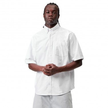 Ανδρικό Πουκάμισο Λευκό - Carhartt WIP S/S Braxton