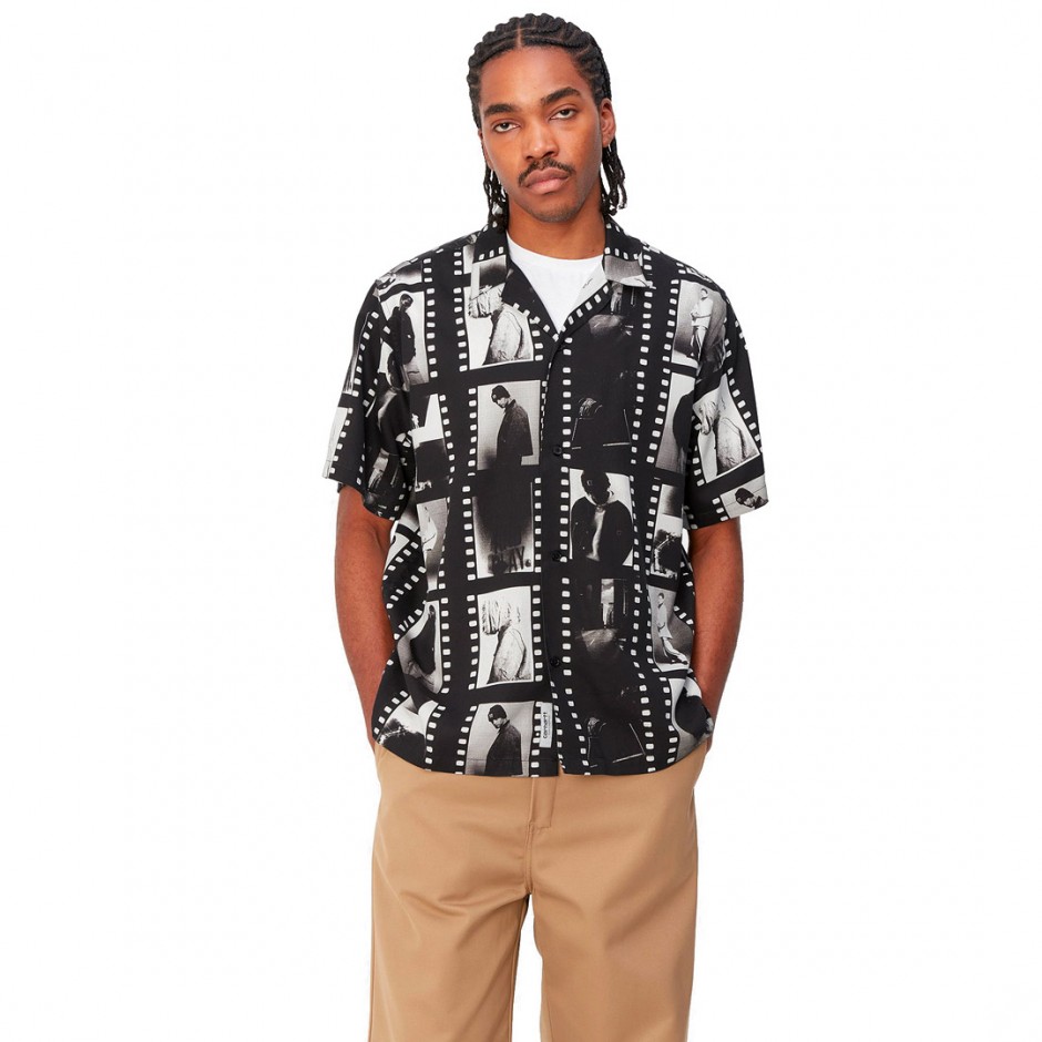 CARHARTT WIP S/S PHOTO STRIP SHIRT I033070-26WXX White-Black