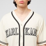 Ανδρικό Πουκάμισο Μπεζ - Karl Kani College Baseball Εικόνα 1