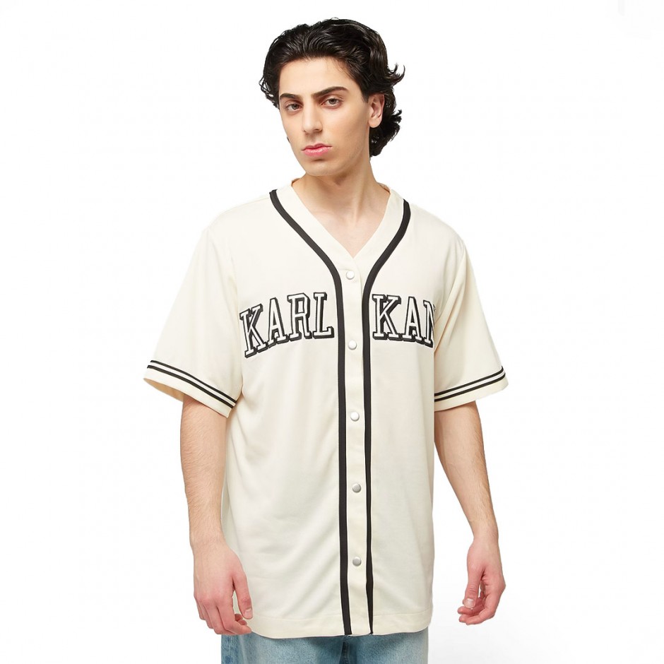 Ανδρικό Πουκάμισο Μπεζ - Karl Kani College Baseball