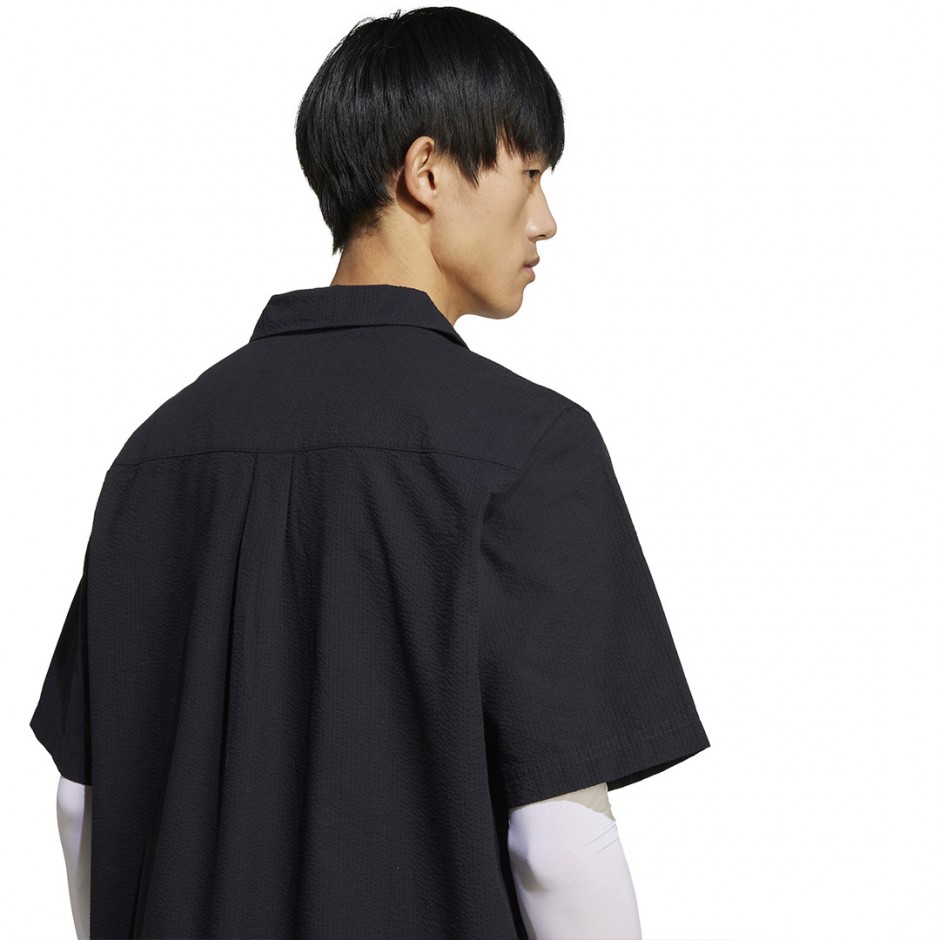 Ανδρικό Πουκάμισο Μαύρο - adidas Originals Essentials Seersucker