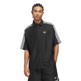 Ανδρικό Πουκάμισο Μαύρο - adidas Originals Basketball Flame Top Εικόνα 