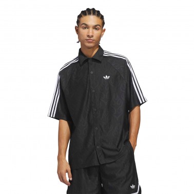 Men's Shirt Black - adidas Originals Basketball Flame Top