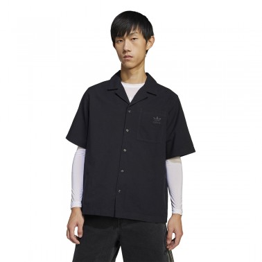 Ανδρικό Πουκάμισο Μαύρο - adidas Originals Essentials Seersucker