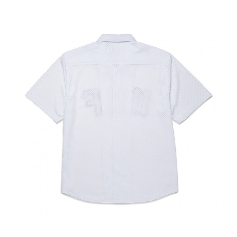 Ανδρικό Πουκάμισο Λευκό - HUF Arch Mesh Button Up