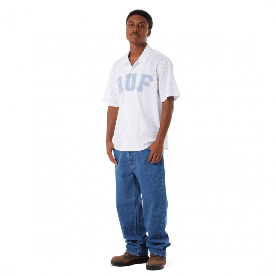 Ανδρικό Πουκάμισο Λευκό - HUF Arch Mesh Button Up