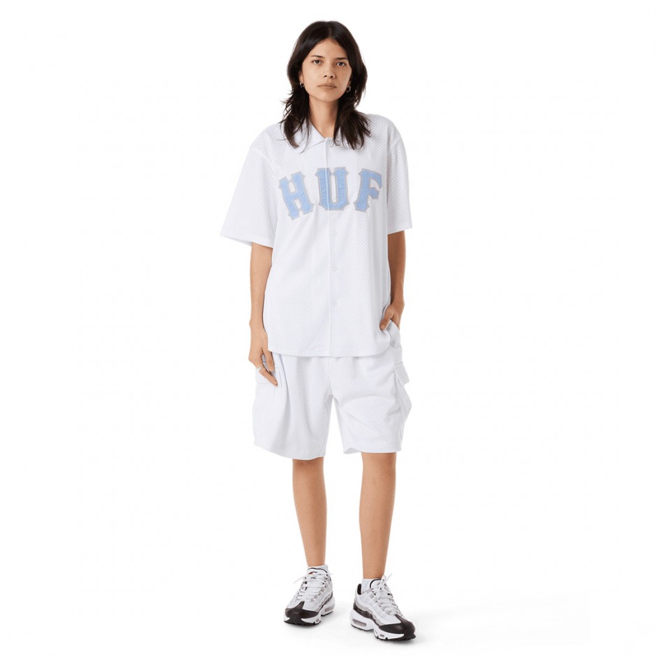 Ανδρικό Πουκάμισο Λευκό - HUF Arch Mesh Button Up