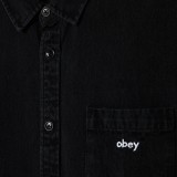 Ανδρικό Τζιν Πουκάμισο Μαύρο - Obey Owens Denim Εικόνα 1