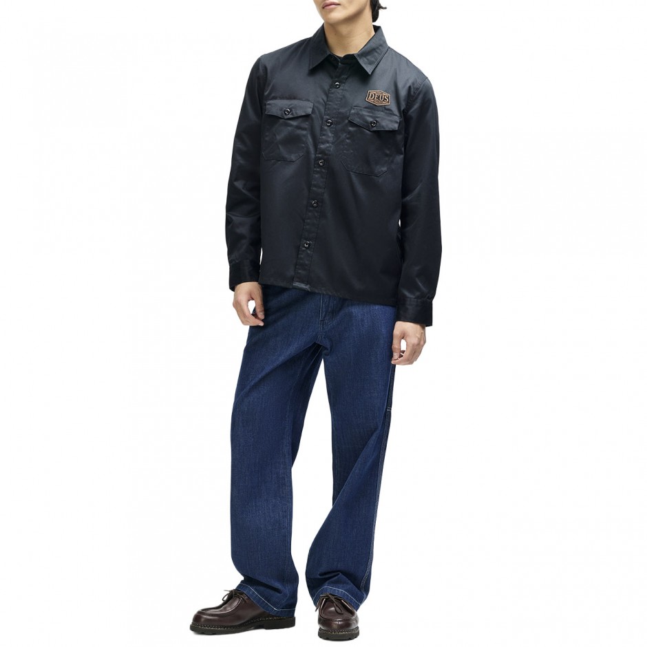 DEUS SERVICE LS SHIRT D263MSH177-BLK Μαύρο