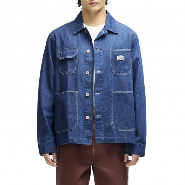 Men's Denim Shirt Blue - Deus Denim Chore Jacket