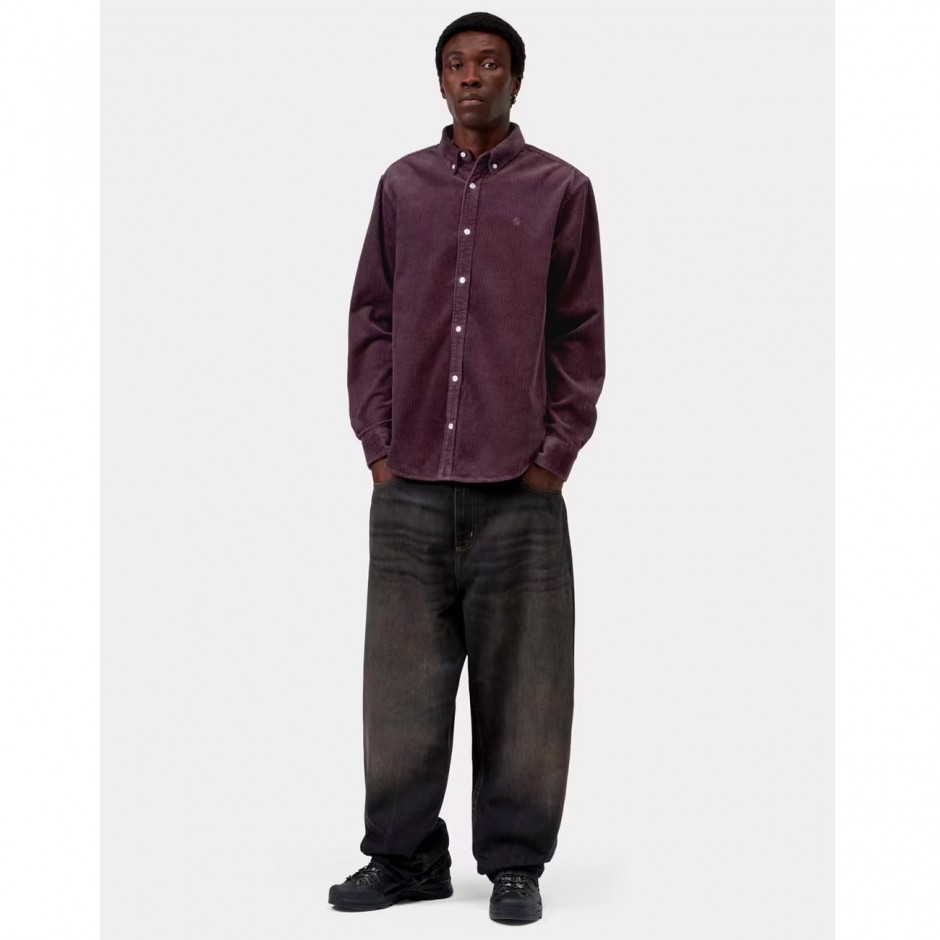 CARHARTT WIP L/S MADISON CORD SHIRT I029958-3J1XX Crimson